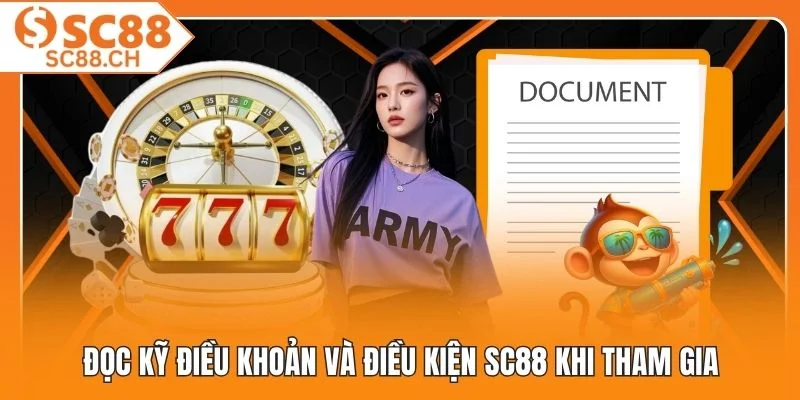 Đọc kỹ điều khoản và điều kiện SC88 khi tham gia