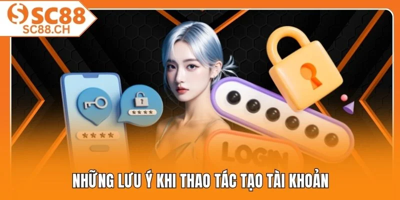 Những lưu ý khi thao tác tạo tài khoản